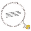 Resin Pink Geronimo the Giraffe - Silver Plated Clip on Charm with Mini Year 2025 shown added to a chain bracelet Jewelry Ideas and Examples