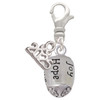 Silver Plated Love, Faith, Pray, Peace, Joy, Hope Spinner - Silver Plated Clip on Charm with Mini Year 2025: Year to Remember Jewelry Gift - Celebrations