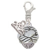 Silver Plated Large Woven Rope Spinner - Silver Plated Clip on Charm with Mini Year 2025: Year to Remember Jewelry Gift - Celebrations