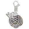 Silver Plated Large Rope with Cross Spinner - Silver Plated Clip on Charm with Mini Year 2025: Year to Remember Jewelry Gift - Celebrations