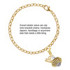 Gold-tone Large Angled Rope Spinner - Gold-tone Plated Clip on Charm with Mini Year 2025 Jewelry Ideas and Examples