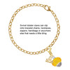 Yellow Faceted Glass Gold-tone Spinner - Gold-tone Plated Clip on Charm with Mini Year 2025 Jewelry Ideas and Examples