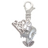 Silver Plated Dolphins Spinner - Silver Plated Clip on Charm with Mini Year 2025: Year to Remember Jewelry Gift - Celebrations
