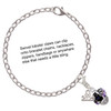 Silver Plated Black and Purple Bats with Crystals Spinner - Silver Plated Clip on Charm with Mini Year 2025 Jewelry Ideas and Examples