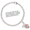 Silver Plated Pink Softball with Stitching Spinner - Silver Plated Clip on Charm with Mini Year 2025 Jewelry Ideas and Examples