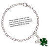 Silver Plated Two Sided Green Enamel Lucky Four Leaf Clover - Silver Plated Clip on Charm with Mini Year 2025 Jewelry Ideas and Examples