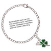 Silver Plated Green Four Leaf Clover with Heart Leaves - Silver Plated Clip on Charm with Mini Year 2025 Jewelry Ideas and Examples