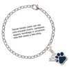 Silver Plated Large Navy Blue Paw - Silver Plated Clip on Charm with Mini Year 2025 Jewelry Ideas and Examples