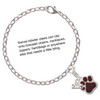 Silver Plated Large Maroon Paw - Silver Plated Clip on Charm with Mini Year 2025 Jewelry Ideas and Examples