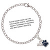 Silver Plated Small Navy Blue Paw - Silver Plated Clip on Charm with Mini Year 2025 Jewelry Ideas and Examples