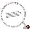 Silver Plated Small Maroon Paw - Silver Plated Clip on Charm with Mini Year 2025 Jewelry Ideas and Examples