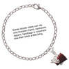 Silver Plated Small Maroon Megaphone - Silver Plated Clip on Charm with Mini Year 2025 Jewelry Ideas and Examples