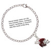 Silver Plated Small Maroon Football Helmet - Silver Plated Clip on Charm with Mini Year 2025 Jewelry Ideas and Examples