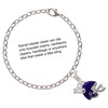 Silver Plated Small Purple Football Helmet - Silver Plated Clip on Charm with Mini Year 2025 Jewelry Ideas and Examples