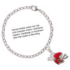 Silver Plated Small Red Football Helmet - Silver Plated Clip on Charm with Mini Year 2025 Jewelry Ideas and Examples