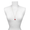 Silver Plated Small Red Football Helmet - Silver Plated Clip on Charm with Mini Year 2025