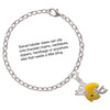 Silver Plated Small Yellow Football Helmet - Silver Plated Clip on Charm with Mini Year 2025 Jewelry Ideas and Examples