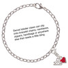 Silver Plated Mini 2-D Red Heart - Silver Plated Clip on Charm with Mini Year 2025 Jewelry Ideas and Examples