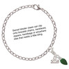Silver Plated Green Christmas Light - Silver Plated Clip on Charm with Mini Year 2025 Jewelry Ideas and Examples