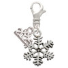 Silver Plated Snowflake - Silver Plated Clip on Charm with Mini Year 2025: Year to Remember Jewelry Gift - Celebrations