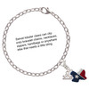 Silver Plated Red and Blue Texas - Silver Plated Clip on Charm with Mini Year 2025 Jewelry Ideas and Examples