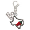 Silver Plated Texas with Jalapeno - Silver Plated Clip on Charm with Mini Year 2025: Year to Remember Jewelry Gift - Celebrations