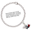 Silver Plated Texas Flag - Ranger - Silver Plated Clip on Charm with Mini Year 2025 Jewelry Ideas and Examples