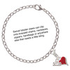 Silver Plated Small Long Red Heart - Silver Plated Clip on Charm with Mini Year 2025 Jewelry Ideas and Examples