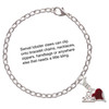 Silver Plated Small Long Maroon Heart - Silver Plated Clip on Charm with Mini Year 2025 Jewelry Ideas and Examples