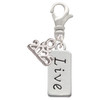 Silver Plated Live - Silver Plated Clip on Charm with Mini Year 2025: Year to Remember Jewelry Gift - Celebrations