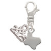 Silver Plated Mini Texas - Silver Plated Clip on Charm with Mini Year 2025: Year to Remember Jewelry Gift - Celebrations