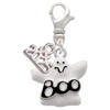 Silver Plated BOO Ghost - Silver Plated Clip on Charm with Mini Year 2025: Year to Remember Jewelry Gift - Celebrations