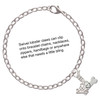 Silver Plated Dog Bone with Heart - Silver Plated Clip on Charm with Mini Year 2025 Jewelry Ideas and Examples