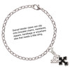 Silver Plated Small Black Enamel Botonee Cross - Silver Plated Clip on Charm with Mini Year 2025 Jewelry Ideas and Examples