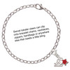 Silver Plated Mini 2-D Red Star - Silver Plated Clip on Charm with Mini Year 2025 Jewelry Ideas and Examples
