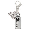 Silver Plated Hope - Silver Plated Clip on Charm with Mini Year 2025: Year to Remember Jewelry Gift - Celebrations