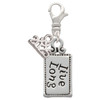 Silver Plated Live Long - Silver Plated Clip on Charm with Mini Year 2025: Year to Remember Jewelry Gift - Celebrations