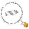 Silver Plated Softball optic yellow - Crown - Silver Plated Clip on Charm with Mini Year 2025 Jewelry Ideas and Examples