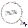 Silver Plated Purple Ribbon - Silver Plated Clip on Charm with Mini Year 2025 Jewelry Ideas and Examples