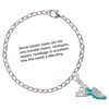 Silver Plated Teal Running Shoe - Silver Plated Clip on Charm with Mini Year 2025 Jewelry Ideas and Examples