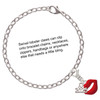 Silver Plated Red Lips - Silver Plated Clip on Charm with Mini Year 2025 Jewelry Ideas and Examples