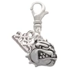 Silver Plated Small Bulldog - Mascot - Silver Plated Clip on Charm with Mini Year 2025: Year to Remember Jewelry Gift - Celebrations