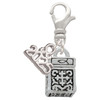 Silver Plated Prayer Box - Silver Plated Clip on Charm with Mini Year 2025: Year to Remember Jewelry Gift - Celebrations