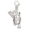 Silver Plated Cornet - Silver Plated Clip on Charm with Mini Year 2025: Year to Remember Jewelry Gift - Celebrations
