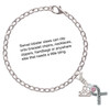 Silver Plated Scroll Ribbon with Pink Crystal - Silver Plated Clip on Charm with Mini Year 2025 Jewelry Ideas and Examples