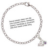 Silver Plated Mini Paw with Purple Crystal - Silver Plated Clip on Charm with Mini Year 2025 Jewelry Ideas and Examples