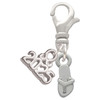 Silver Plated Mini Flip Flop - Silver Plated Clip on Charm with Mini Year 2025: Year to Remember Jewelry Gift - Celebrations