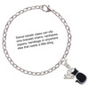 Silver Plated Large 2-D Black Cat Back - Silver Plated Clip on Charm with Mini Year 2025 Jewelry Ideas and Examples
