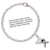 Silver Plated Scroll Ribbon with Black Crystal - Silver Plated Clip on Charm with Mini Year 2025 Jewelry Ideas and Examples