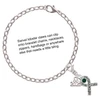 Silver Plated Scroll Ribbon with Green Crystal - Silver Plated Clip on Charm with Mini Year 2025 Jewelry Ideas and Examples
